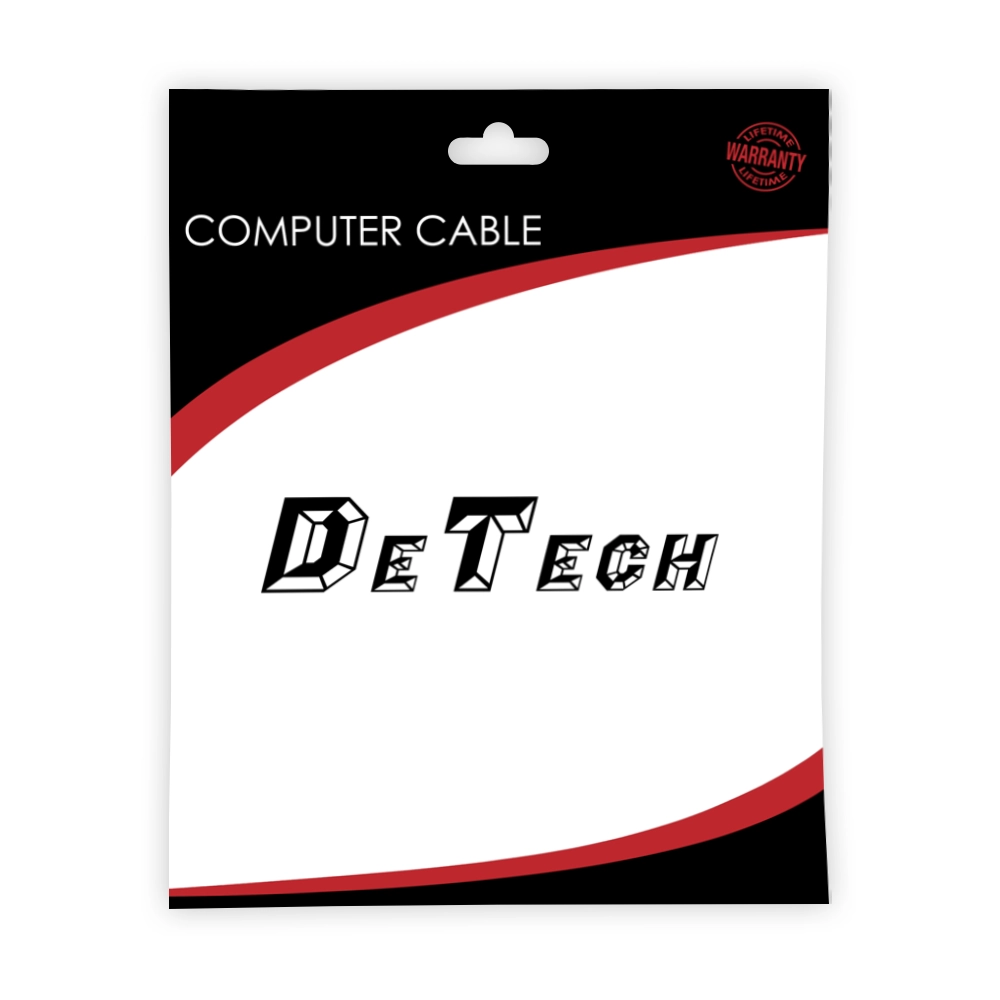 DC кабел DeTech, 5.5x2.1 M, 0.3m, Черен