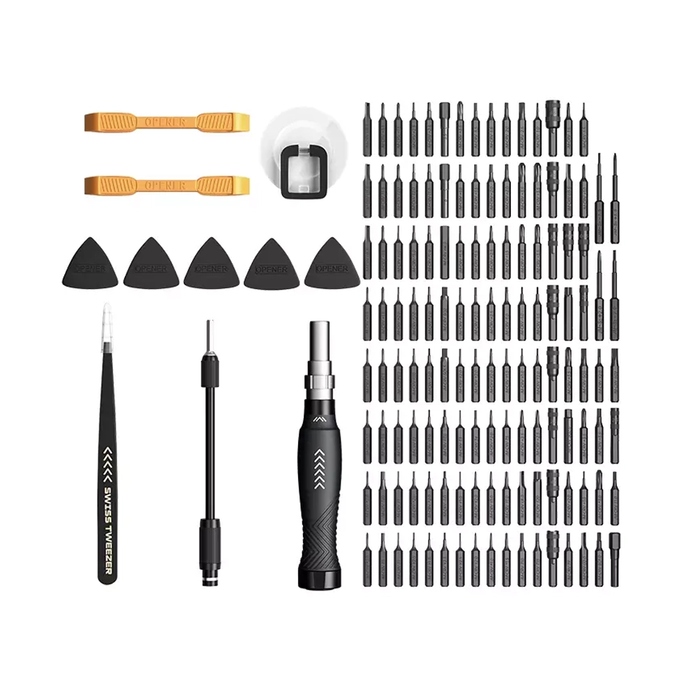 Комплект отвертка и накрайници Jakemy JM-8183-C, 145 Части, S2, CR-V, Черен