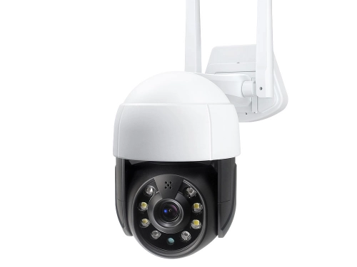 Смарт охранителна камера PST-C18B-3MP, 3.0Mp, PTZ, Външен монтаж, Wi-Fi, Tuya Smart, Бял