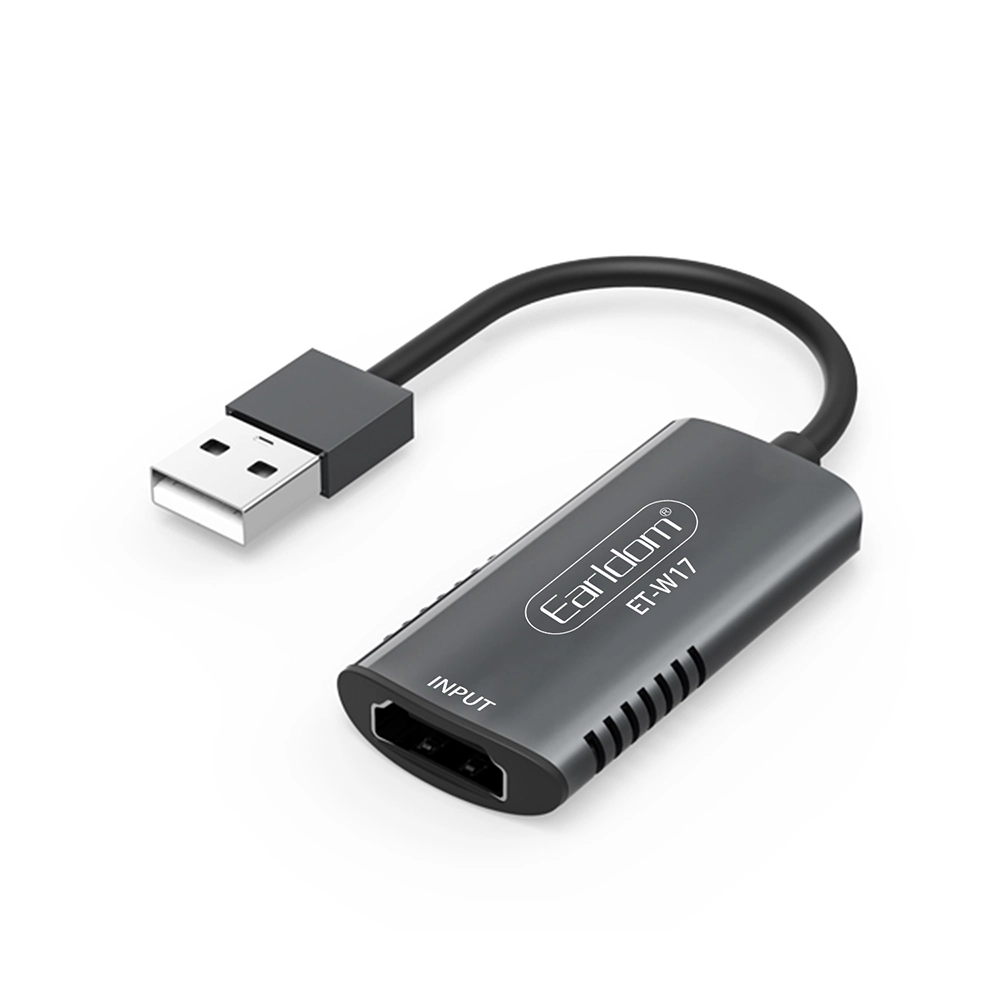 Външна Capture карта Earldom ET-W17,USB, HDMI, Full HD, Сив