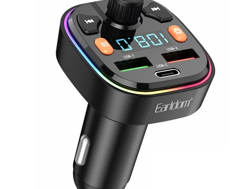 FM Трансмитер Earldom ET-M70, Bluetooth, USB, 3.1A, Черен