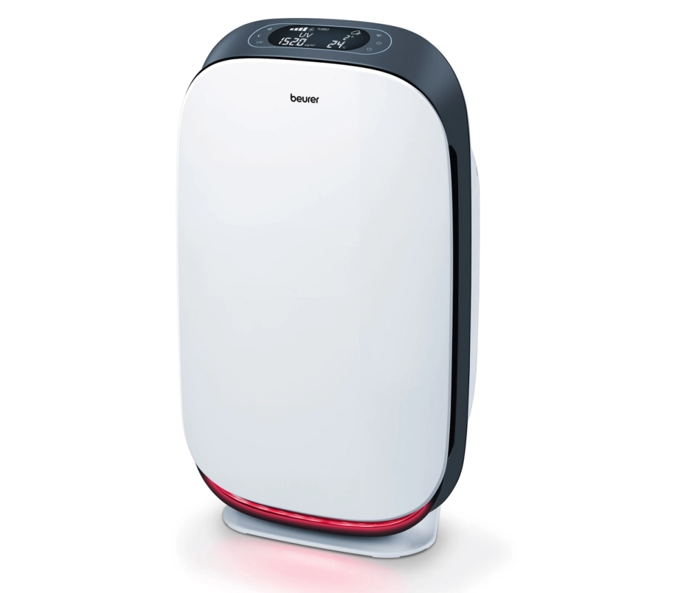 Пречиствател на въздух, Beurer LR 500 air purifier; App-controlled air purifier (WiFi);Bluetooth®; PM(particle measurement) 2.5 Sensor; three-layered filter system; 4 levels + Turbo; Timer; 65 watts; max. 35-100m2;