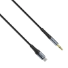 Аудио кабел DeTech DE-42CA, 3.5mm към Type-C, 1.0м, Черен