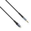 Аудио кабел DeTech DE-42iA, 3.5mm към Lightning, 1.0м, Черен