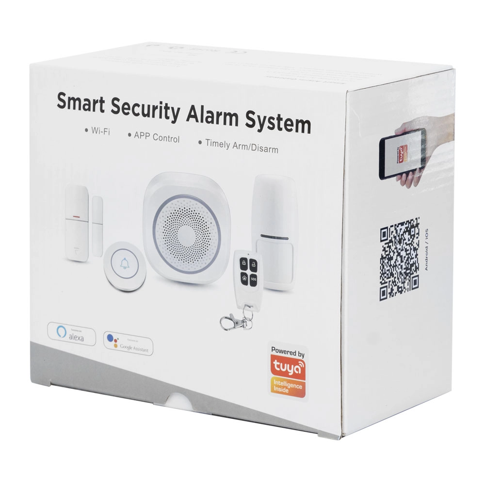 Смарт алармена система PST-H3, 5в1, Wi-Fi, Tuya Smart, Бял