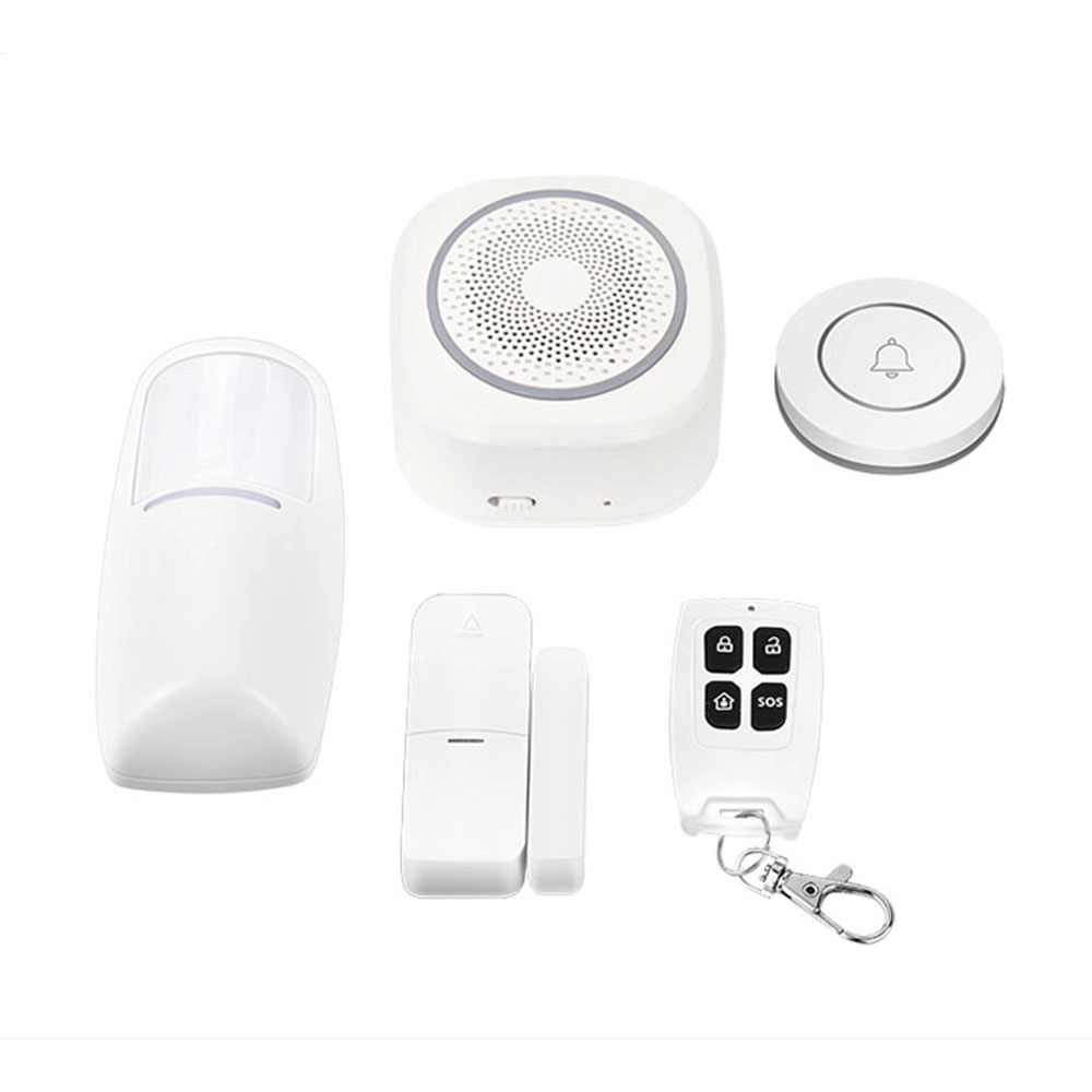 Смарт алармена система PST-H3, 5в1, Wi-Fi, Tuya Smart, Бял