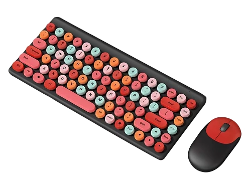 Комплект мишка и клавиатура No brand QW02, Безжични, Многоцветен - 6158
