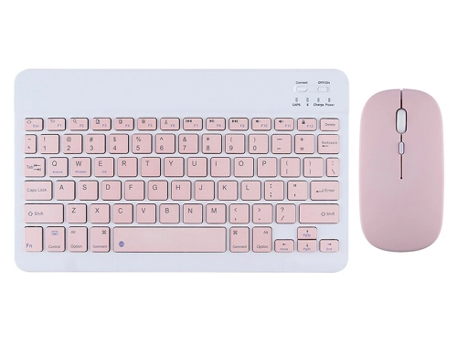 Комплект мишка и клавиатура  030, Bluetooth, Розов