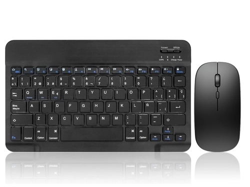 Комплект мишка и клавиатура 030, Bluetooth, Черен