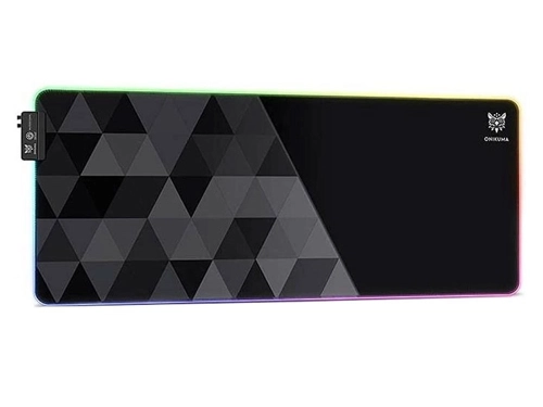 Геймърска подложка за мишка Onikuma MP006, RGB подсветка, 800x300, Черен