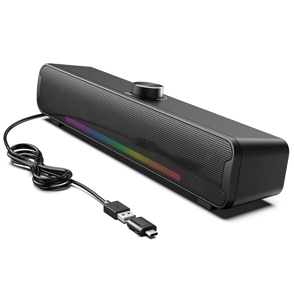 Тонколона Onikuma L16, 2x5W, Bluetooth, USB, RGB, Черен