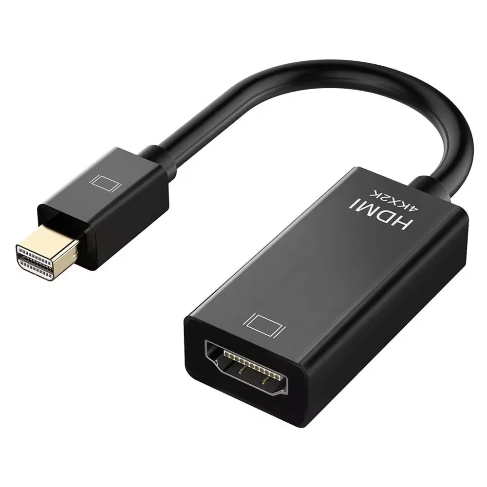 Преходник DeTech, Mini DisplayPort - HDMI, 4K, Черен