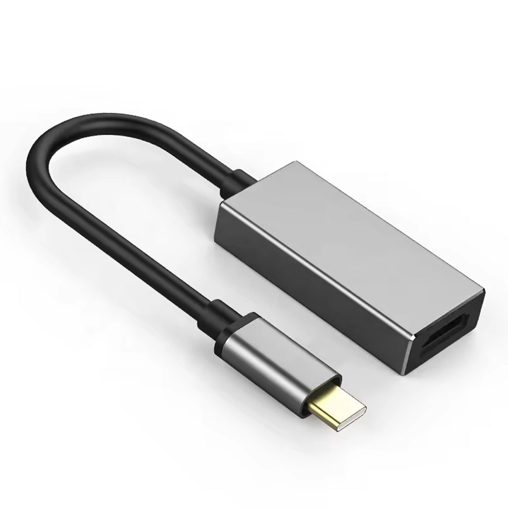 Преходник DeTech, USB-C - HDMI (F), 4K, 30Hz, Сив