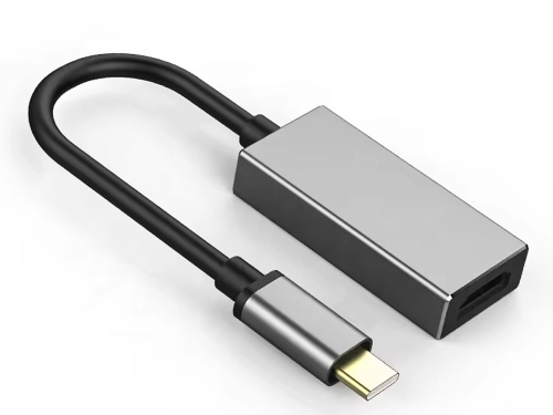 Преходник DeTech, USB-C - HDMI (F), 4K, 30Hz, Сив