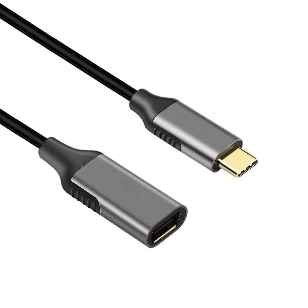 Преходник DeTech, USB-C – DP 4K, 60Hz, Черен