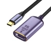 Преходник DeTech, USB-C – DP, 8K, 60Hz, Сив