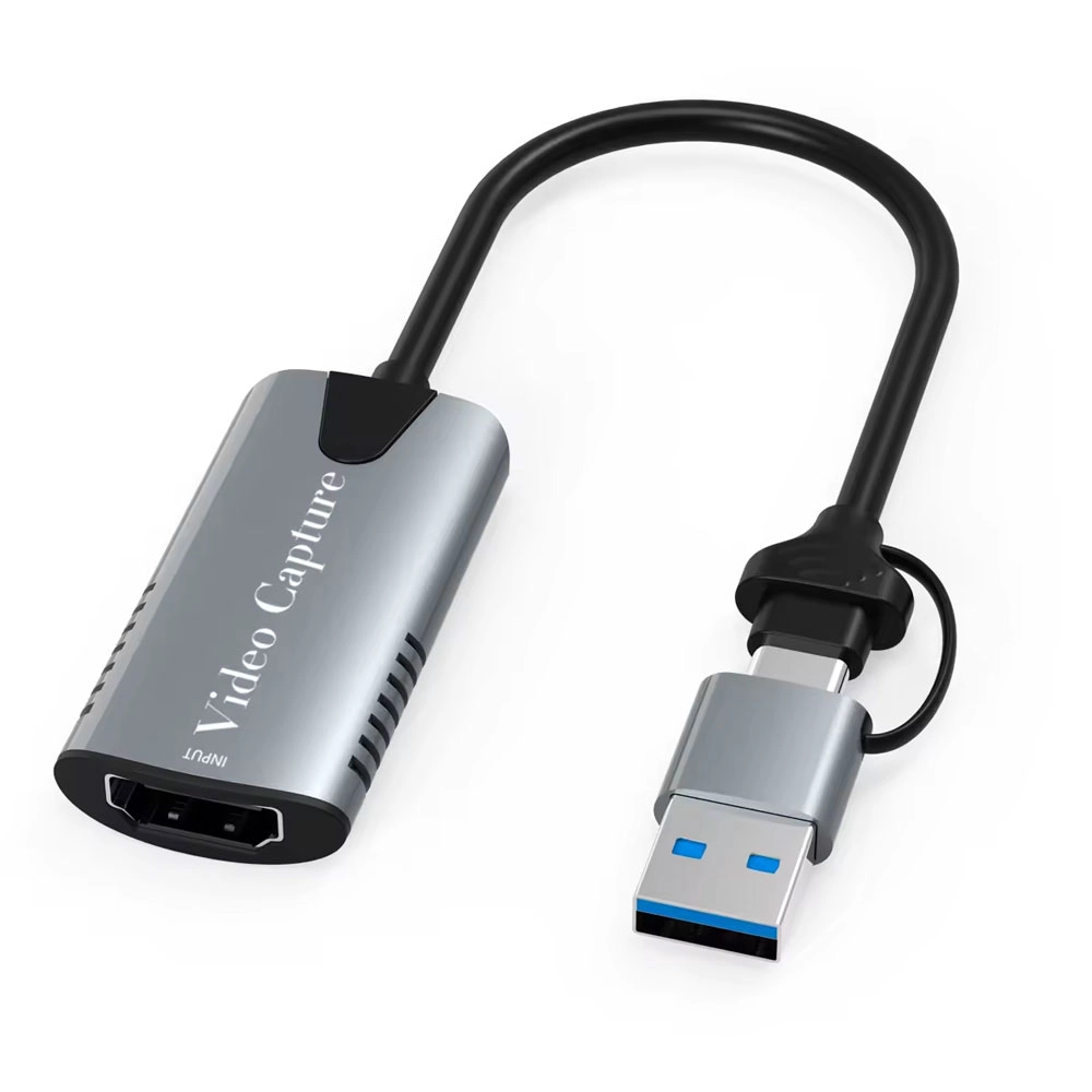 Външна Capture карта DeTech, USB 3.0 / Type-C - HDMI, HD 1080P