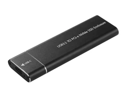 Кутия за SSD DeTech, M.2 SSD NVMe, USB3.1 Type-C, Черен