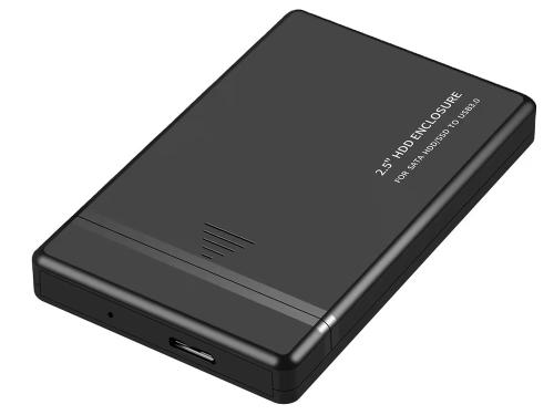 Кутия за хард диск DeTech, 2.5", SATA, Type-C, 5Gbps, Черен