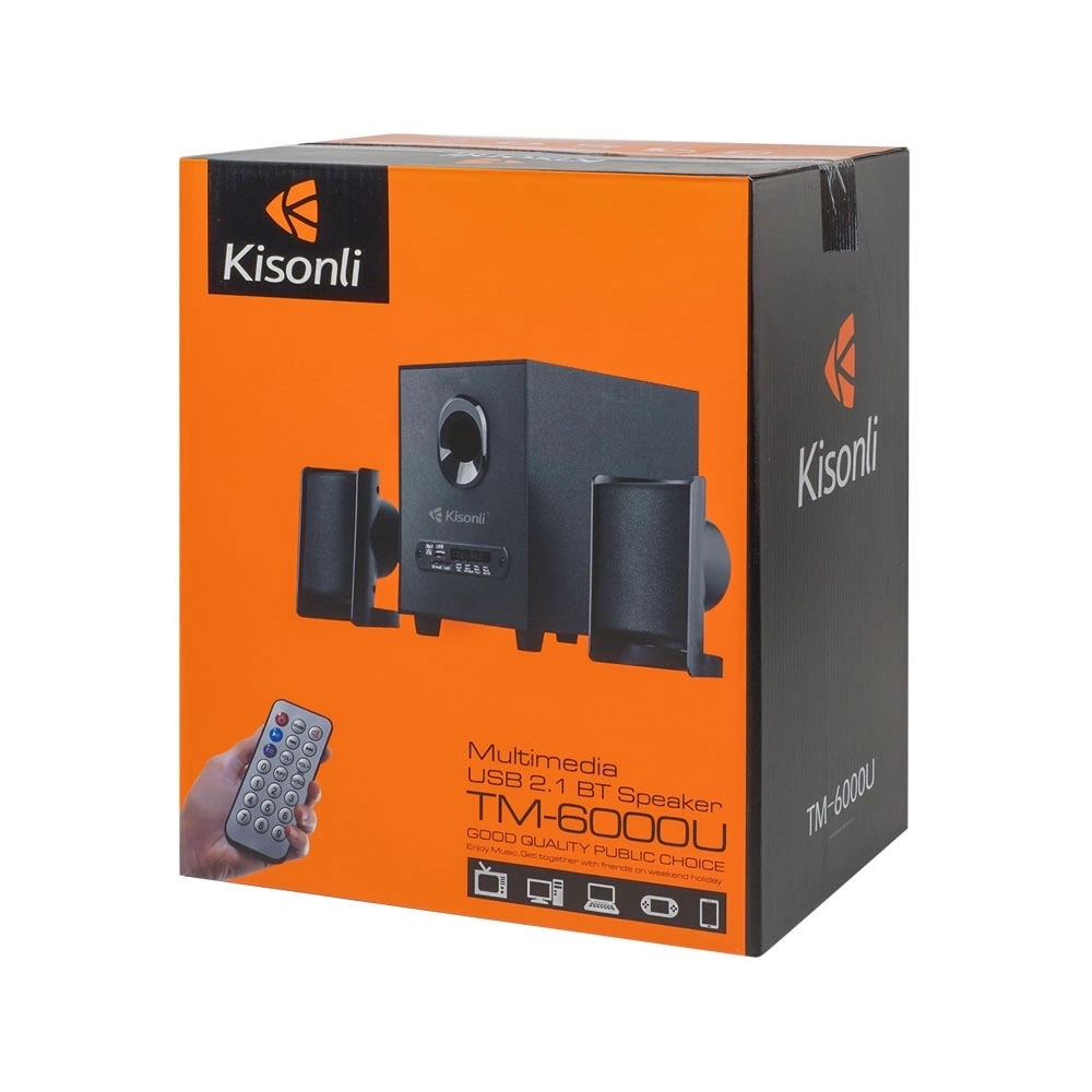 Тонколони Kisonli TM-5000U, Bluetooth, 5W+2x3W, USB, Черен