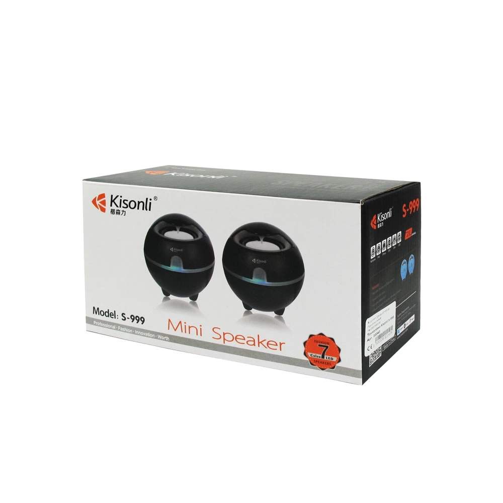 Тонколони Kisonli S-999, 3W*2, USB, Черни - 22040